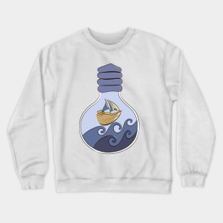 Cartoon cute underwater digital illustration Crewneck Sweatshirt